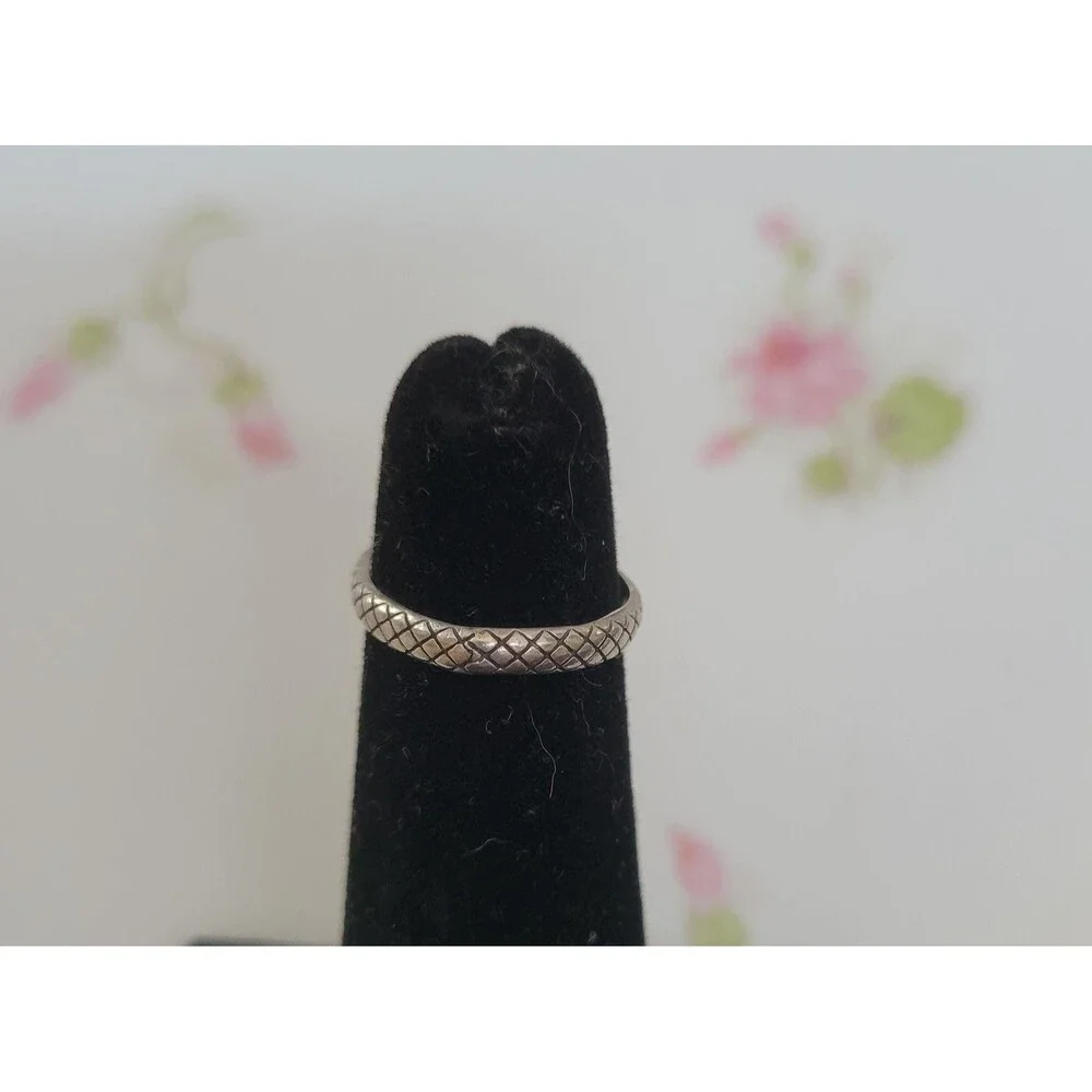 Sterling Silver Snake Ring - Size Adjustable 4 to 6